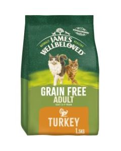James Wellbeloved Grain Free Adult Dry Cat Food Turkey 1.5Kg