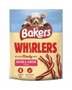 Bakers Dog Treat Bacon and Cheese Whirlers, 130g