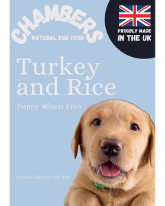 Chambers own wheat free puppy food